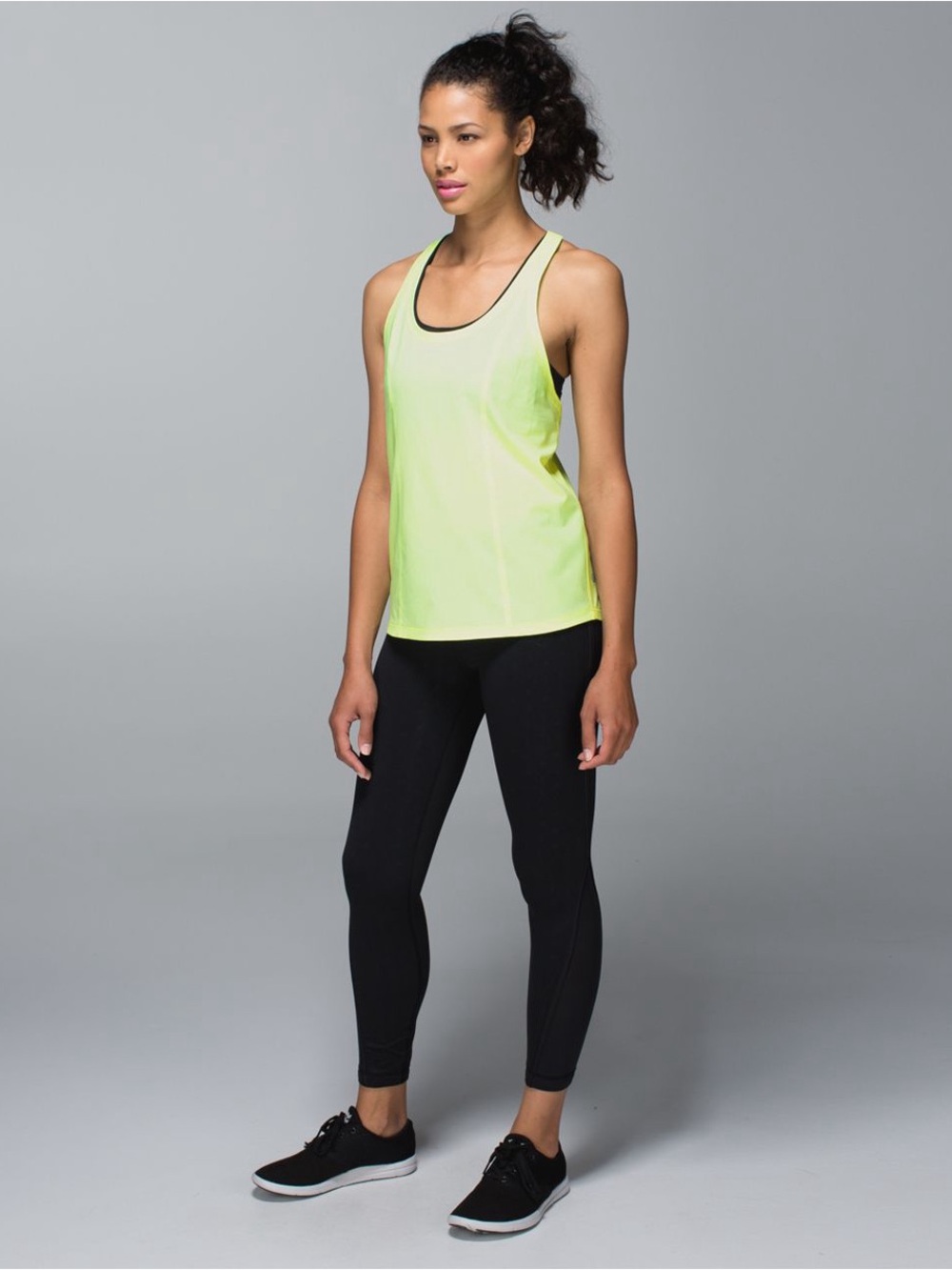 lululemon Neon Lime Racerback Crop Tank
